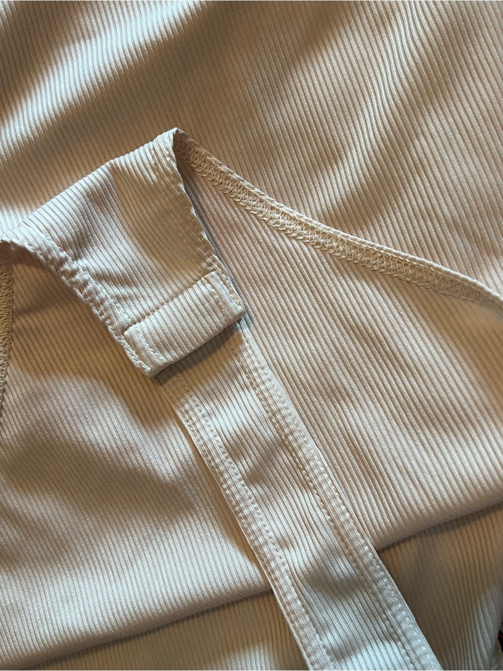 AndTheWhy Textured Puff Sleeve Oatmeal Coquette Bodysuit Women’s Size Medium - Picture 7 of 16